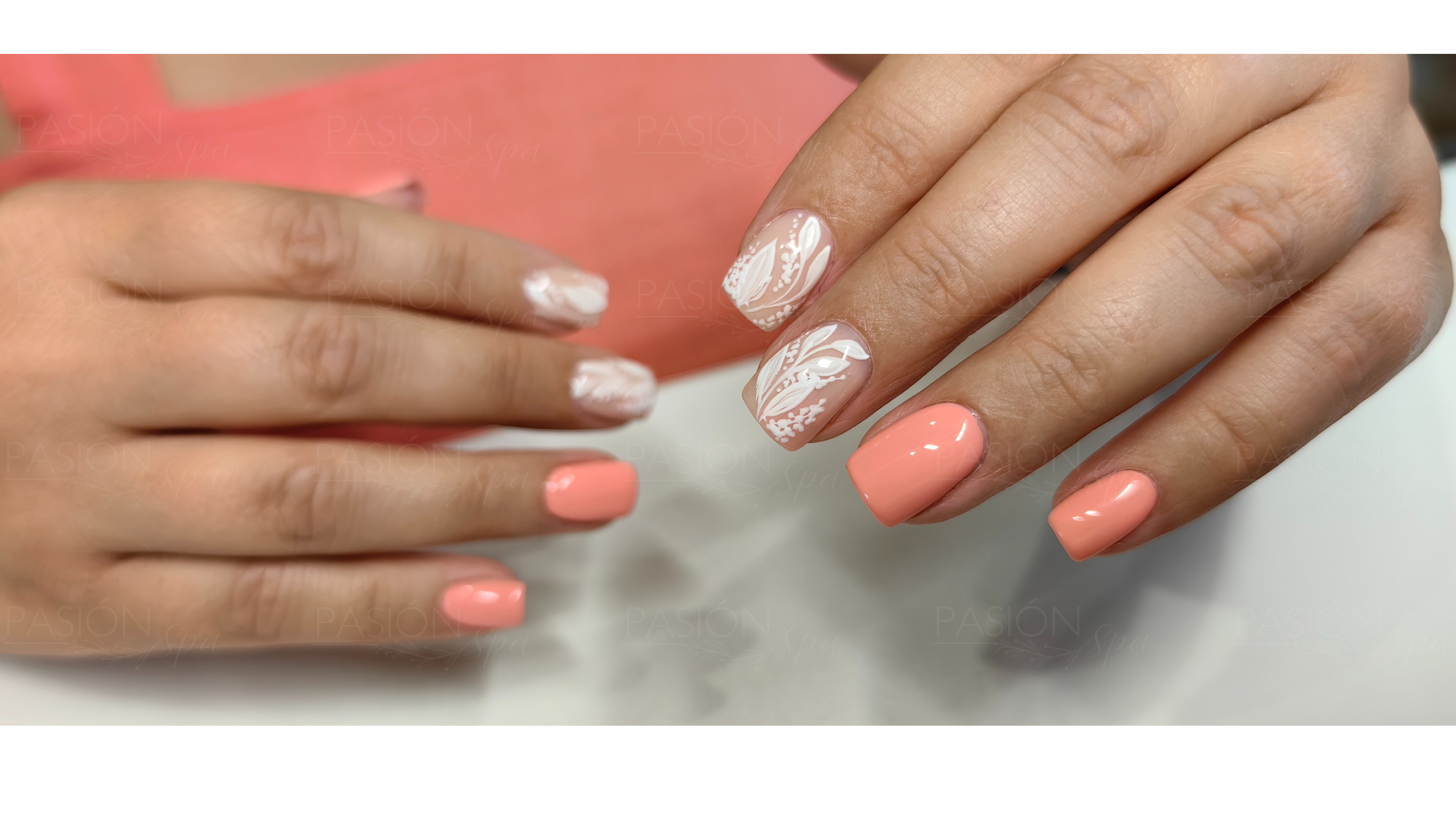 White and coral design (2)